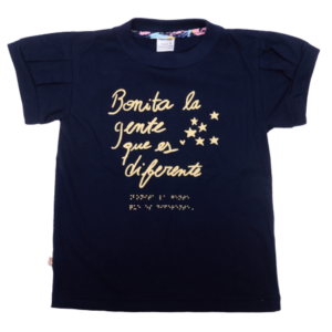 Remera Bonita Braille Azul
