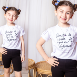 Remera Bonita Braille Blanca